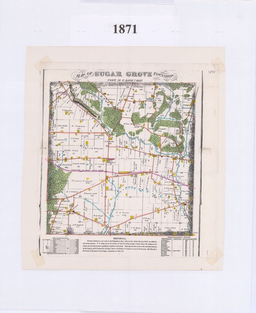 Map, Plat, 1871, Sugar Grove Township, Kane County, Illinois.pdf