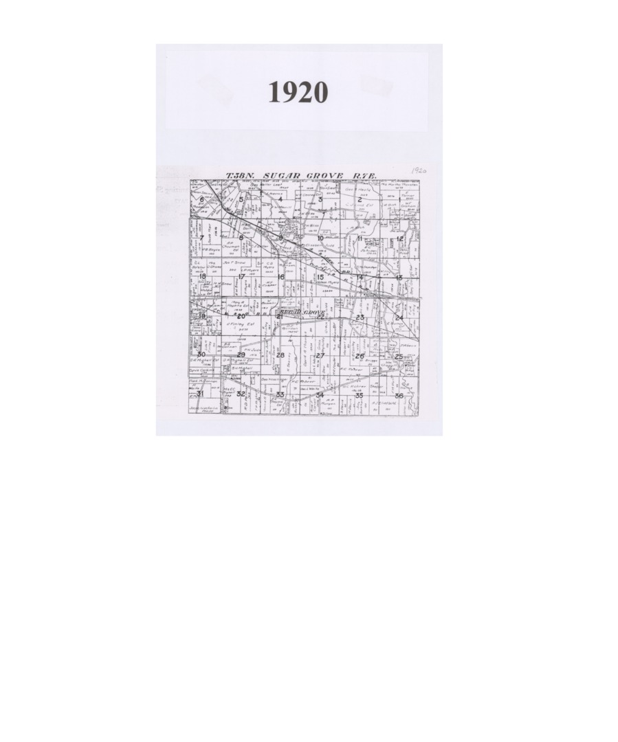 Map, Plat, 1920, Sugar Grove Township, Kane County, Illinois.pdf