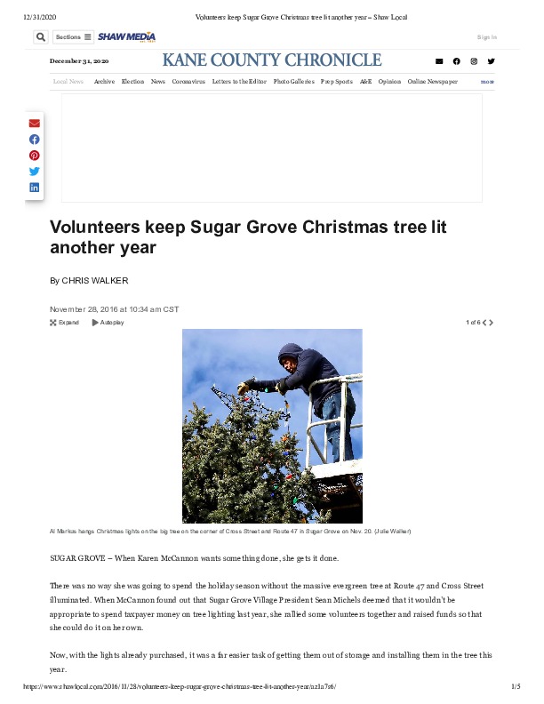 Volunteers keep Sugar Grove Christmas tree lit another year – Shaw Local.pdf