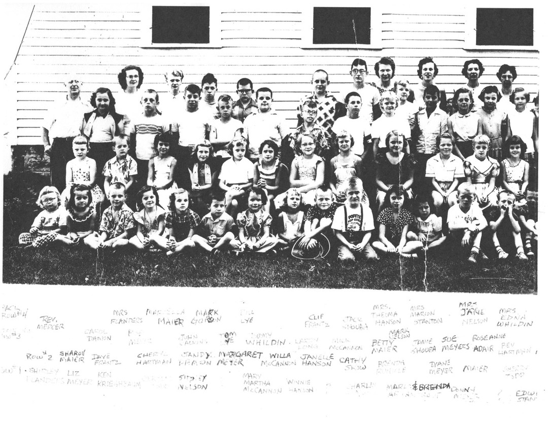 Bible School, SG Methodist Church 1955 - Left Names.jpg