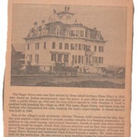 Uncle Tom&#039;s Cabin:  Newspaper Article &quot;Sugar Grove, Village of Culture&quot;