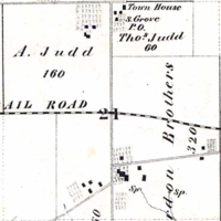 Sugar Grove Township Map:  1872 (Cropped Sections)