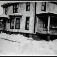 Sugar Grove Library located in the Snow Family House until it was torn down. Circa 1910.