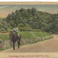 Postcard of Sugar Grove:  To Linda Christian from Bob, 1952