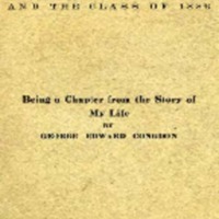 Book:  &quot;Sugar Grove and the Class of 1886:  Being a Chapter from the Story of My Life by George Edward Congdon&quot;, 1911