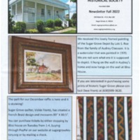 Newsletter Fall 2022:  Sugar Grove Historical Society