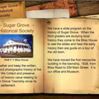 Sugar Grove Historical Society:  Presentation