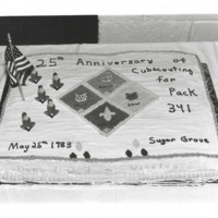 Cub Scout Pack 341:  25th Anniversary Cake.  1983