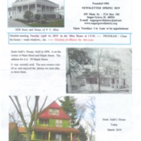 Newsletter Spring 2019:  Sugar Grove Historical Society