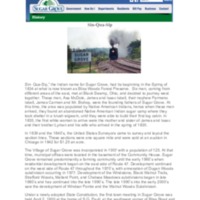 Sugar Grove History:  Village of Sugar Grove Website